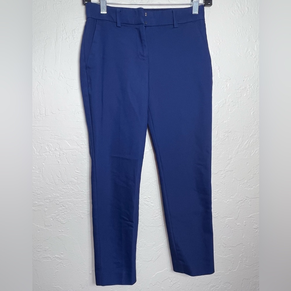EXPRESS NAVY BLUE STRETCH COLUMNIST ANKLE MID RISE PANTS SIZE 00P